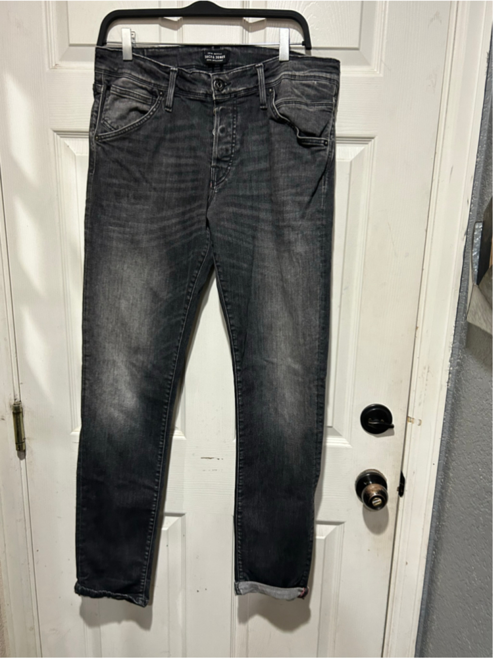 Men's Jack & Jones Slim Fit Jeans Black Grey